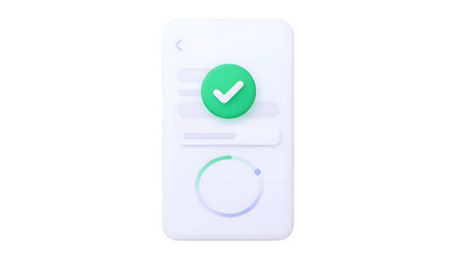 Smart Home Device with Green Checkmark.