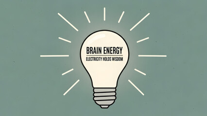 Illuminate your projects with this concept of brain energy, a symbol of electricity holding wisdom, igniting creativity and intellectual power now.