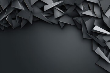 Abstract Dark Grey Triangles Background