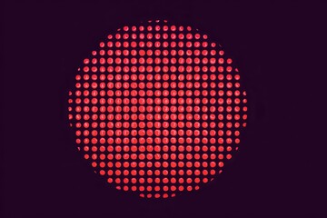 Red Dot Matrix Grid on Dark Background Technology