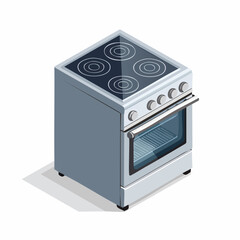 Fototapeta premium Electric stove and oven appliance for modern kitchen cooking design 