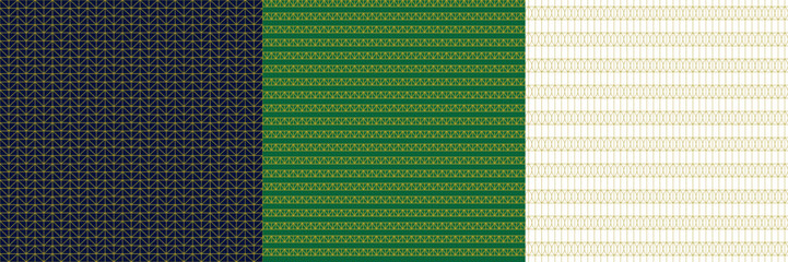 Geometrical Triangle Artdeco Seamless Patterns. Geometric Vector Illustration. Gold Modern Minimal Shapes. Luxury Line Background. Art Nouveau Outline.