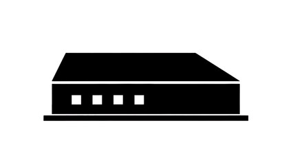 Vector illustration of a modern network device, modem, or router icon, on transparent background