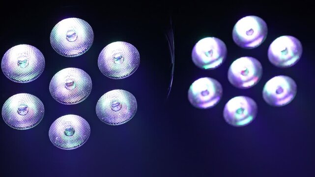 Detailed plan of two LED showcases with white LED technology.