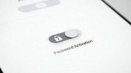Digital Interface Displaying Inactive Password Activation Toggle for Enhanced Security Settings