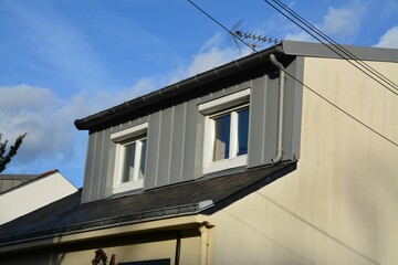 Revêtement partiel façade et toiture en zinc - Moderne et esthétique	