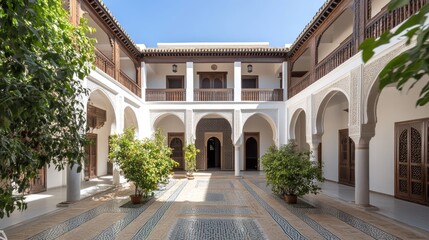 Moorish Architecture: Riad Courtyard Serenity
