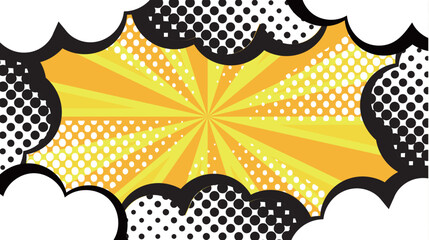 吹き出し　網点　コミック　フレーム　背景