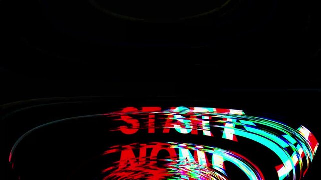 Start Now Glitch Text Effect &ndash; Digital Distortion, Noise and Cyber Typography Animation