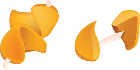 Hand drawn fortune cookie collection