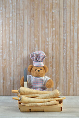 Teddy bear cook Parsley roots