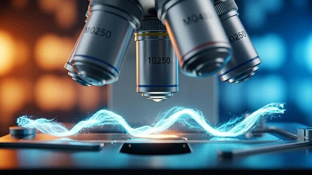 Microscope of Discovery: Close-up of a modern microscope, symbolizing the groundbreaking world of scientific exploration and technological advancements.