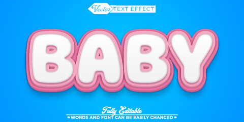  Baby Gender Reveal Party Vector Editable Text Effect Template