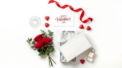 Roses Bouquet Valentine Gift Box.