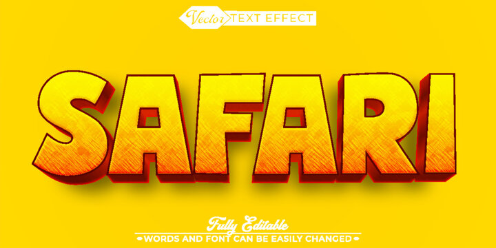  Safari Wildlife Adventure Vector Editable Text Effect Template