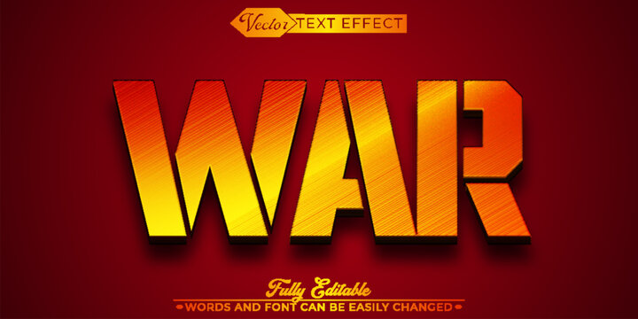  War Epic Battle Vector Fully Editable Smart Object Text Effect