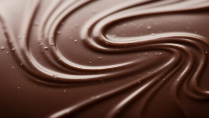 Smooth Chocolate Dessert Surface Closeup.