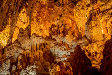 Cave formations deep in a mountainside near Tucson Arizona