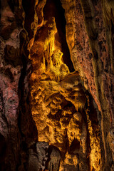 Cave formations deep in a mountainside near Tucson Arizona