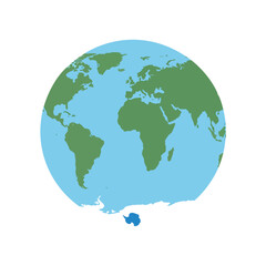 Fototapeta premium Globe Illustration with Africa and South America Visible