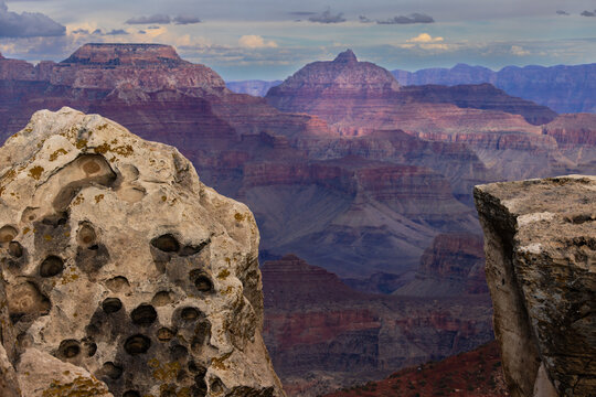 Grand Canyon framed by rock formation