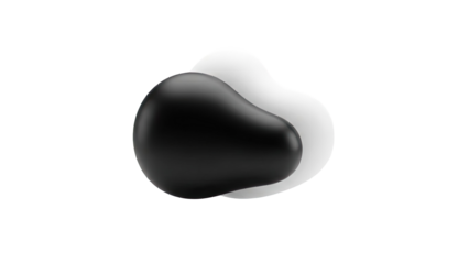Abstract Black and White Blob Shapes