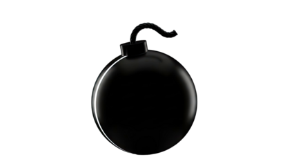 Classic Black Bomb with Twisted Fuse