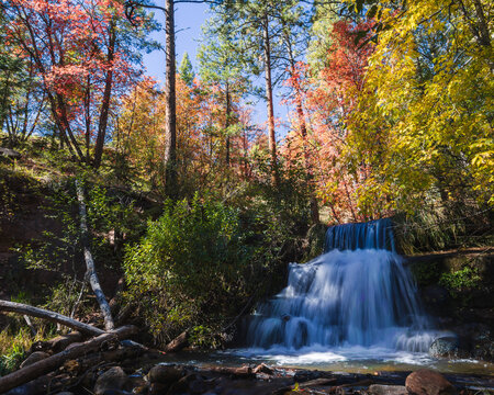 Waterfall along Tonto Creek, Mogollon Rim