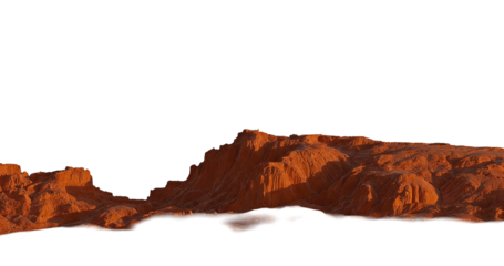 Digital illustration of a red rock formation in a desert landscape, showcasing arid terrain, eroded rock textures, and natural geological features. Ideal for nature and environmental themes.