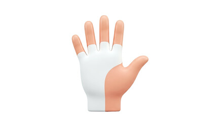 Obraz premium 3D Rendered Hand Showing Five Fingers