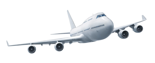 Commercial jet aircraft in flight, showcasing its engines, wings, and fuselage. Represents aviation, transportation, and aerospace technology. Ideal for travel and industrial themes.