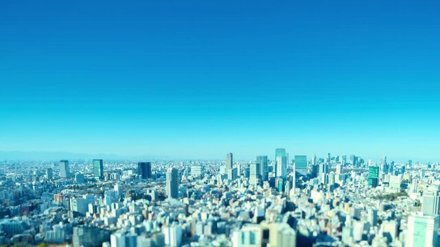 東京タイムラプス・2026　大都会シフトレンズ逆アオリ撮影