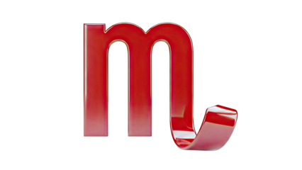 Red 3D Scorpio Zodiac Symbol