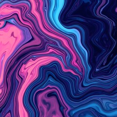 Fototapeta premium An abstract swirl of bright pink and deep blue colors creating a vibrant and dynamic pattern