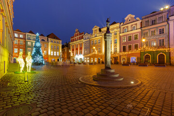 Old Market Square Poznan Poland at Christmas