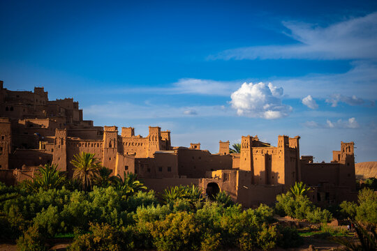 Ait Benhaddou & Palm Trees, Morocco
