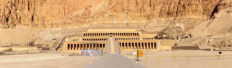 Panorama of Temple of Queen Hatshepsut, Valley of the Kings, Egypt