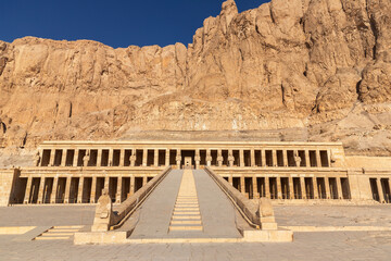 Panorama of Temple of Queen Hatshepsut, Valley of the Kings, Egypt