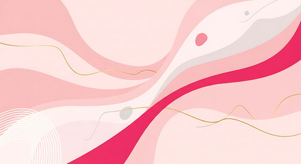 Abstract Pink Red Fluid Shapes Design.