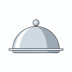 Fototapeta premium Silver Serving Dome Illustration