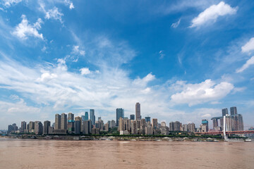 Obraz premium Chongqing Urban Skyline with Yangtze River