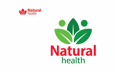 natural health people medicine logo vector design representing holistic healthcare wellness healing community support herbal therapy and healthy lifestyle brand identity concepts.