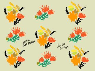 Obraz premium seamless pattern with autumn leaves