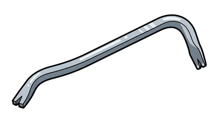 Metal Wrench Tool on White Background.