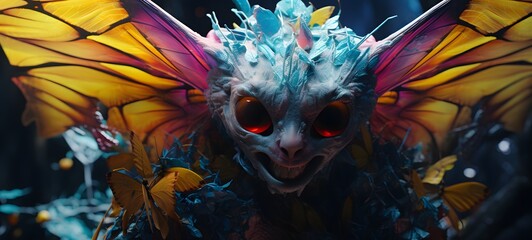 realistic photo of Bat Dryad Monster ,generative AI