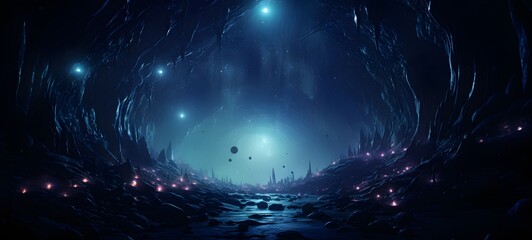 Pointillist Grunge Design Cave Monsters