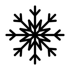 Fototapeta premium Snowflake line icon