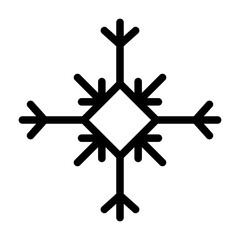 Obraz premium Snowflake line icon