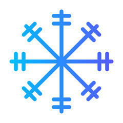 Obraz premium Snowflake gradient icon