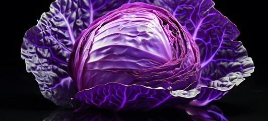 realistic photo of a glossy red Cabbage,generative AI